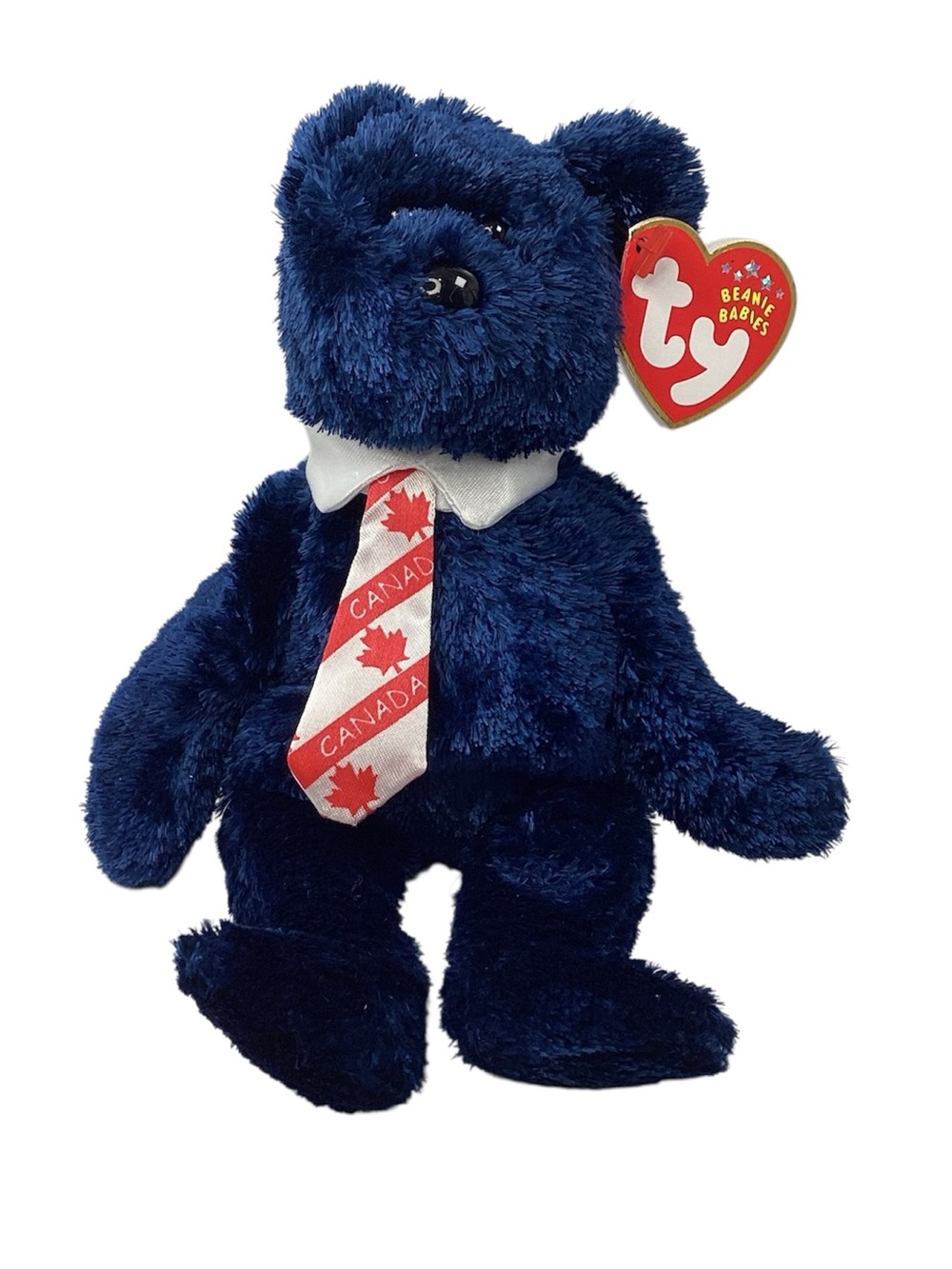 🐵 TY Pops” Beanie Baby Bear with Canada Tie